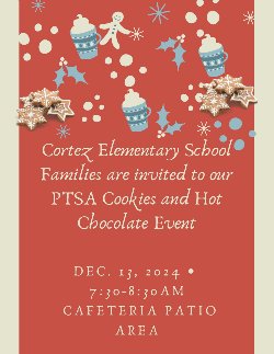 PTSA Cookies & Hot Chocolate Event Flyer